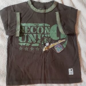 Brown and Green Kids Graphic Tee